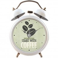 Оригинальный Будильник Coffee Белый