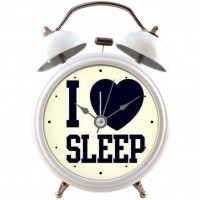 Оригинальный Будильник I love sleep Белый
