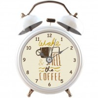 Оригинальный Будильник Smell the coffee Белый