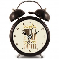Оригинальный Будильник Smell the coffee Черный