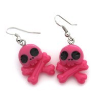 Объемные серьги Scull