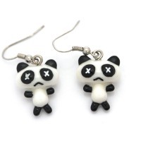 Объемные серьги Panda