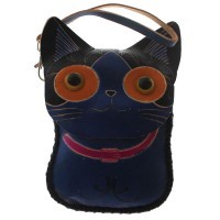 Оригинальный кошелек-ключница Cat Big Eyes_синий