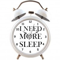 Оригинальный Будильник I need more sleep Белый