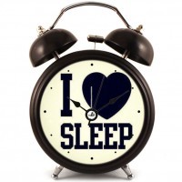Оригинальный Будильник I love sleep Черный